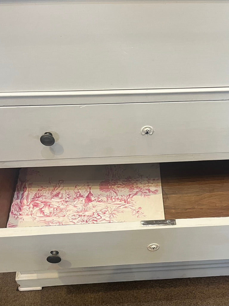 fa4521 Marble topped French antique Commode with hood