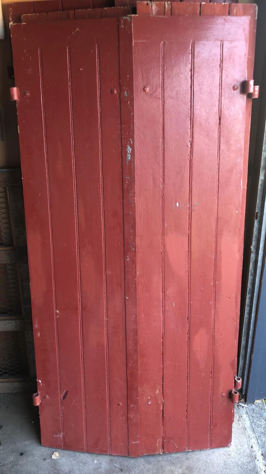 fa4517 French wooden pair of window shutters with metal opener