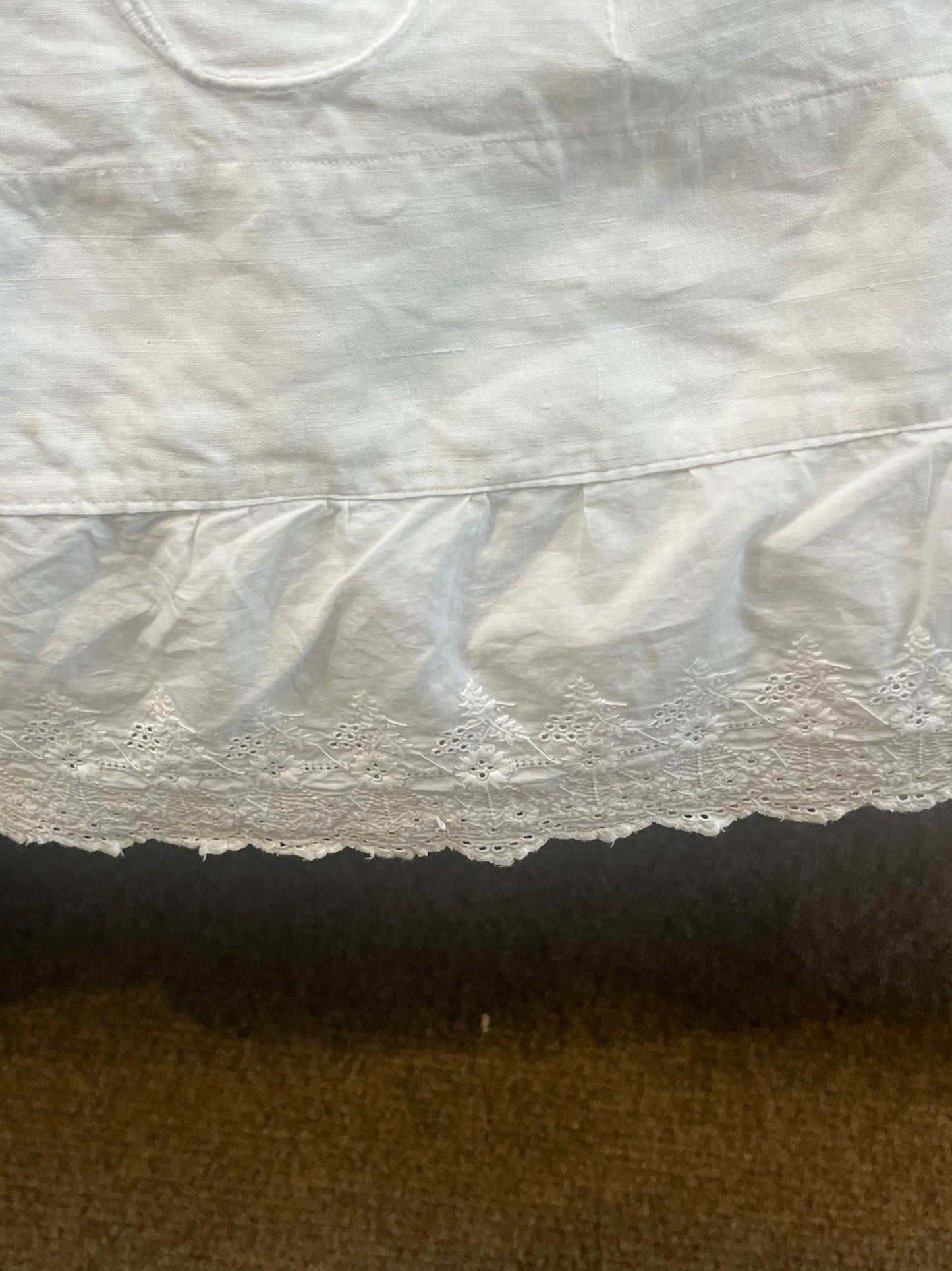 French antique monogram and hand embroidered sheet (linen)