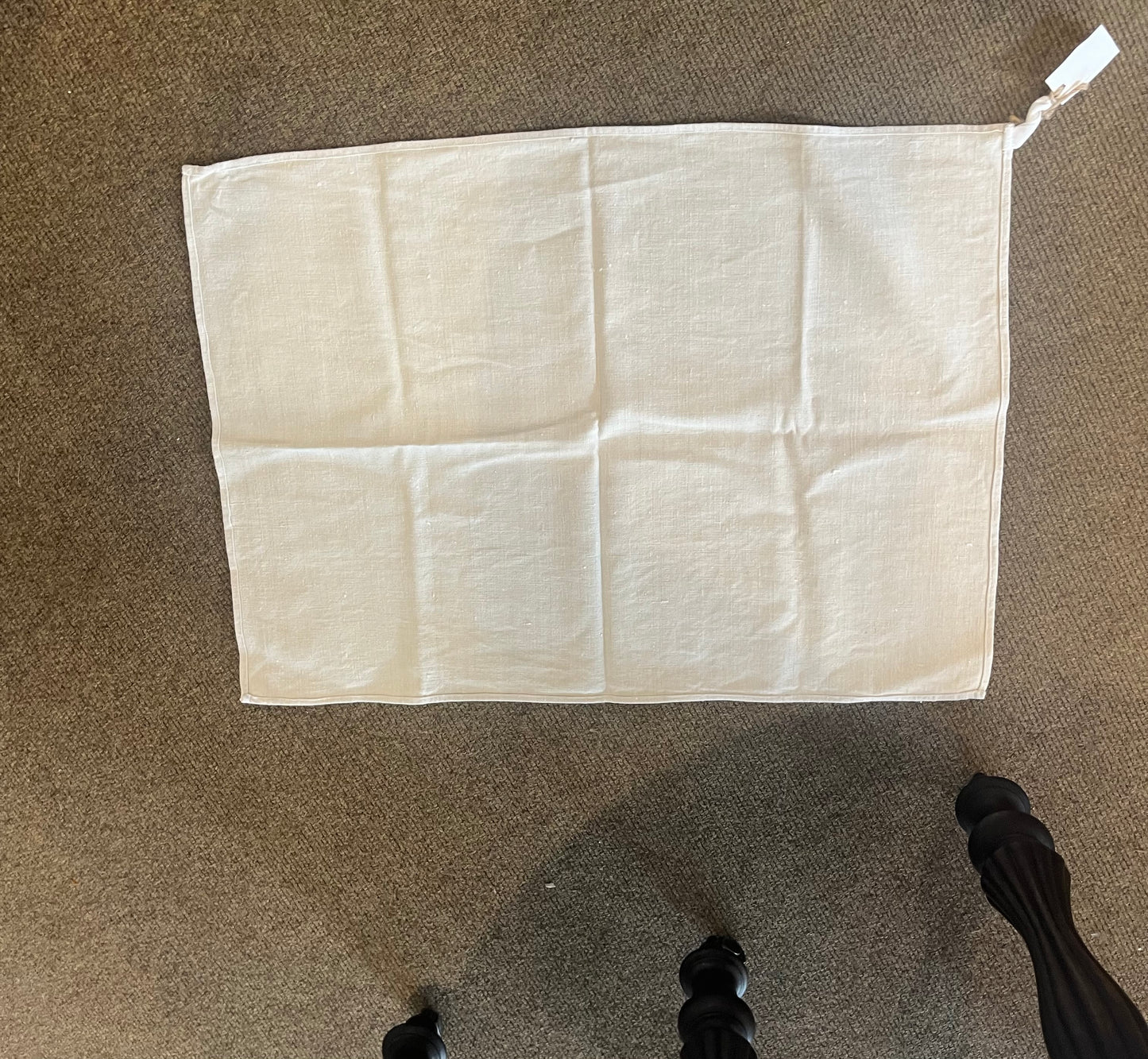 fa995 French vintage thick plain linen tea towel