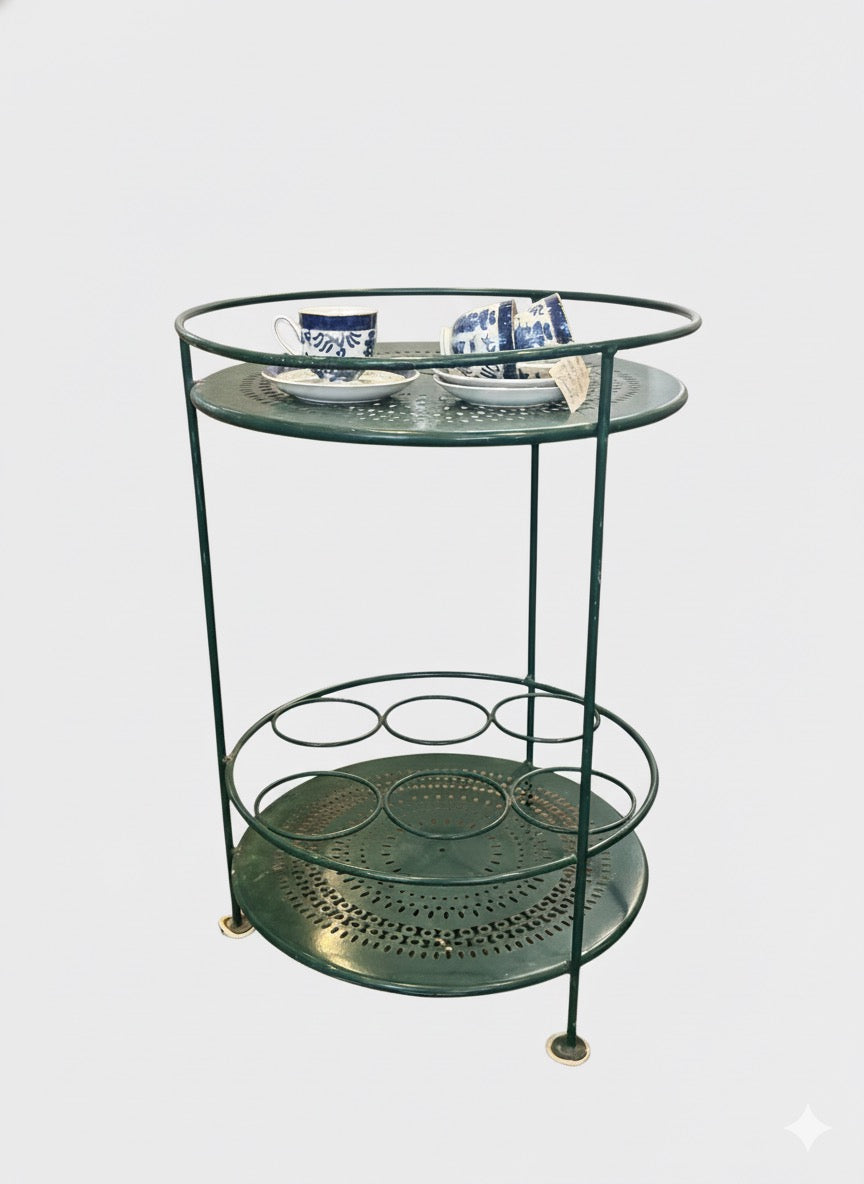 fa989 French vintage metal Drinks stand