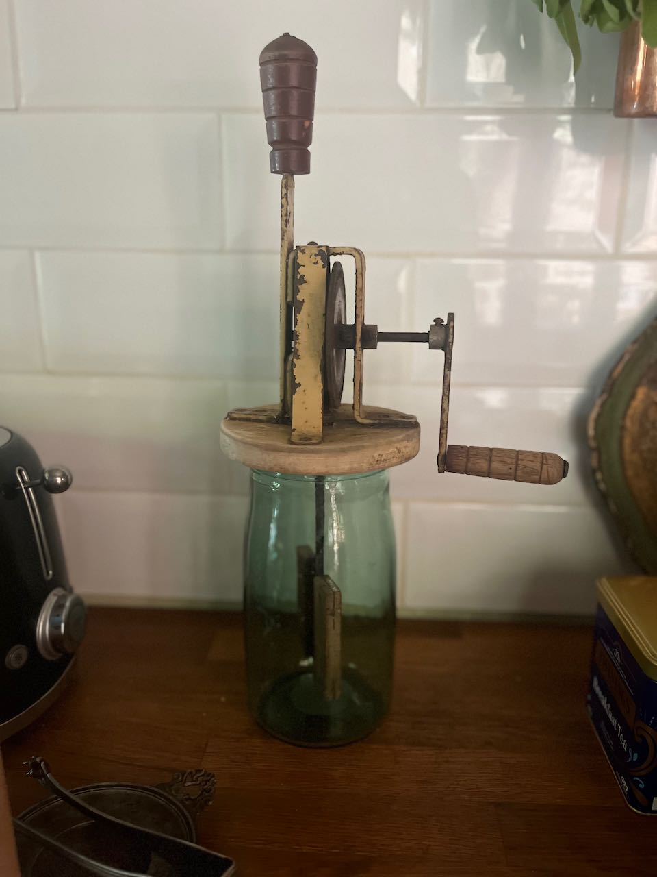 fa886 Large wooden cream beater