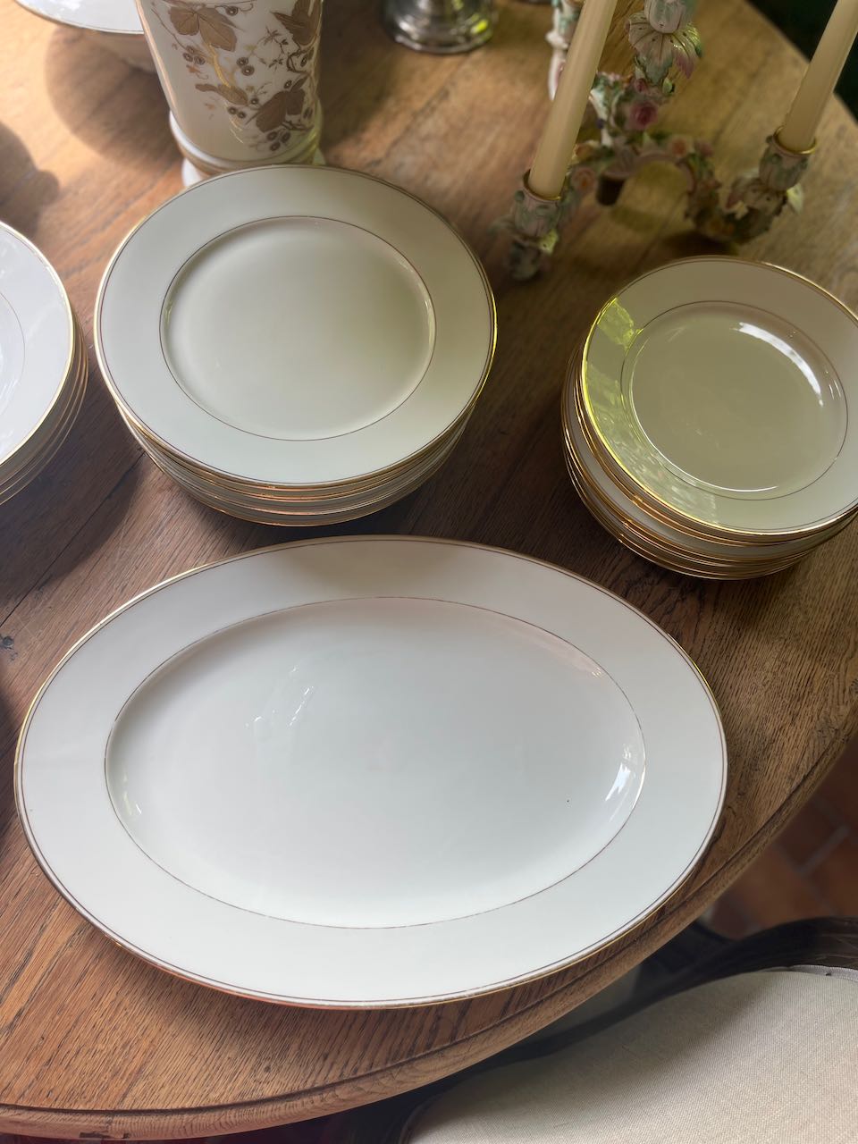 fa4665 lovely large french vintage porcelaine platter
