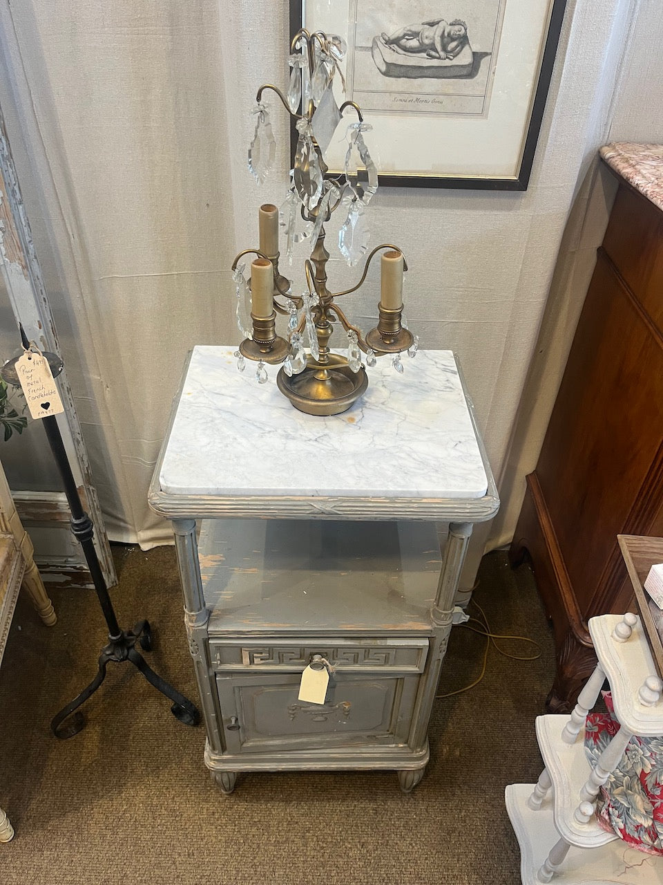 fa567 Antique French Bedside