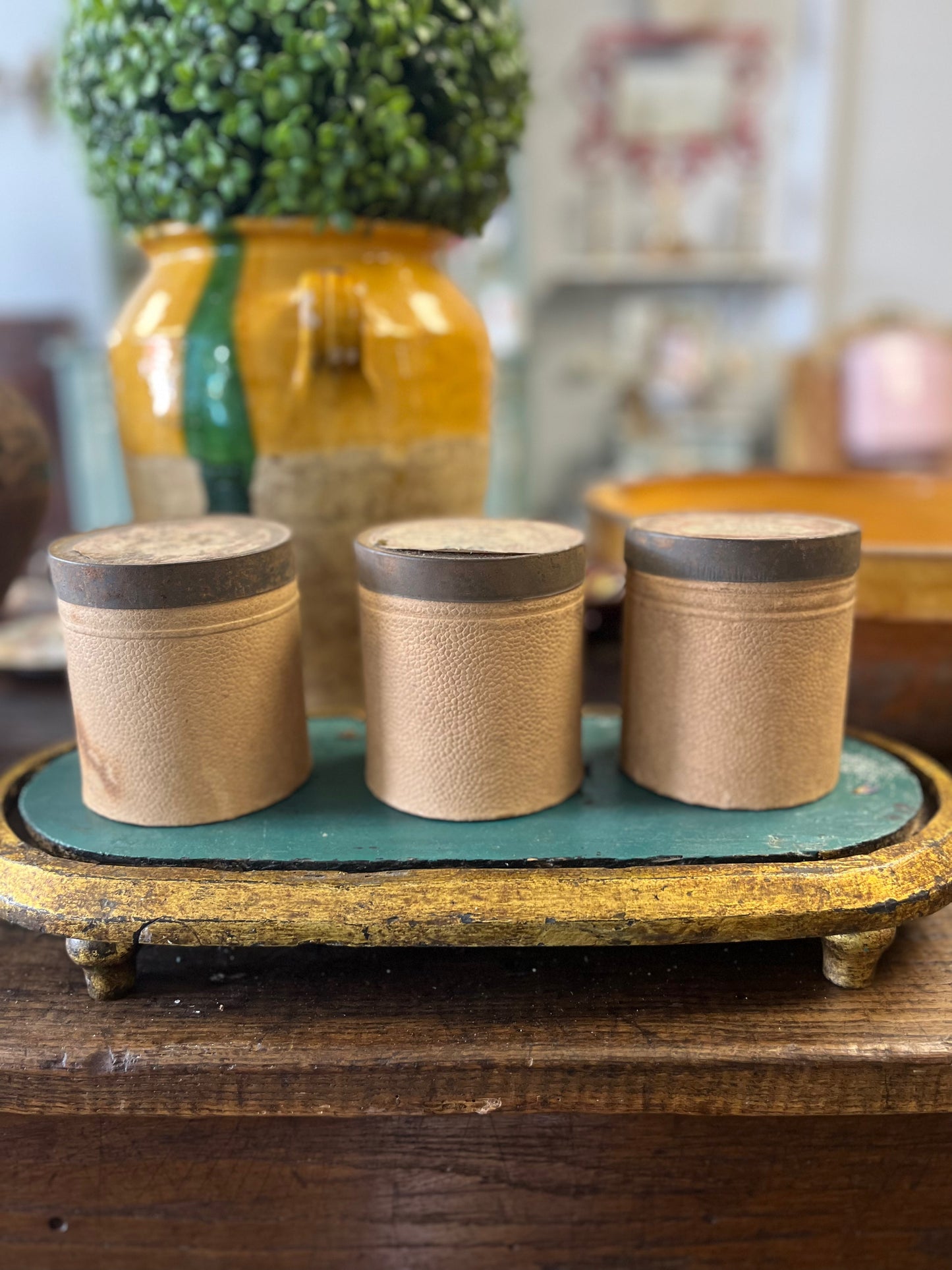 French phonograph canister holders