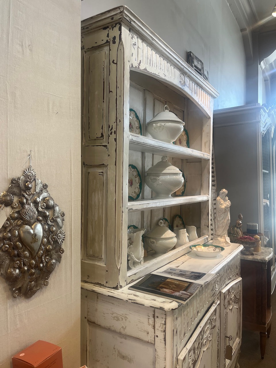 RD Antique French painted Buffet, rustique