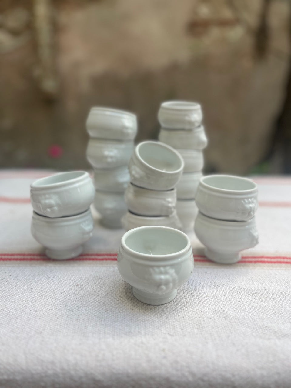 fa516 Small porcelaine bowls for jams, pates etc. (each)