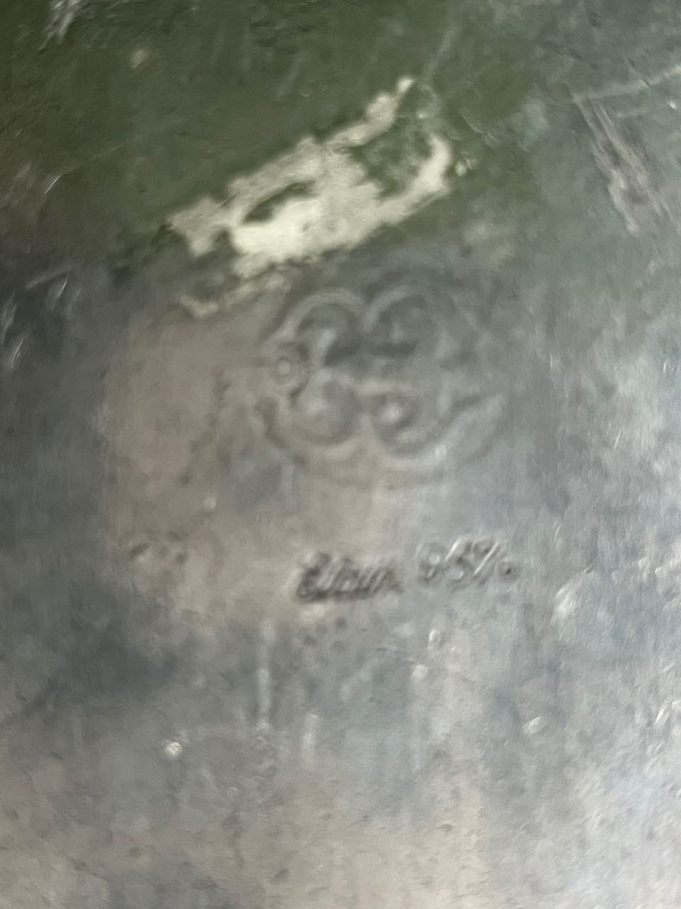 fa580 Small pewter 19th century french jewellery/snuff box