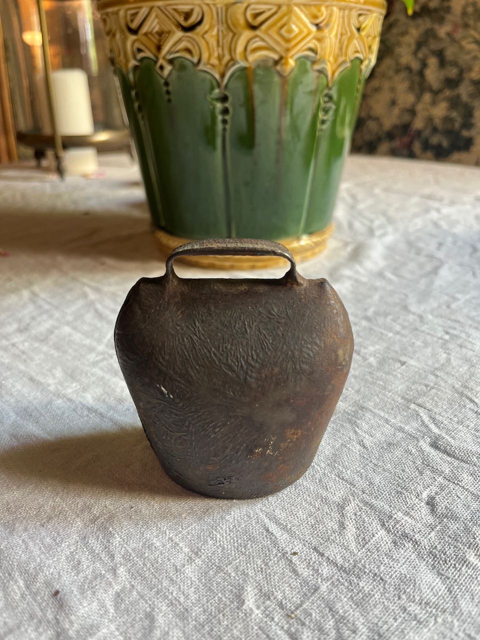 fa589 Small french vintage Goat bell, working order