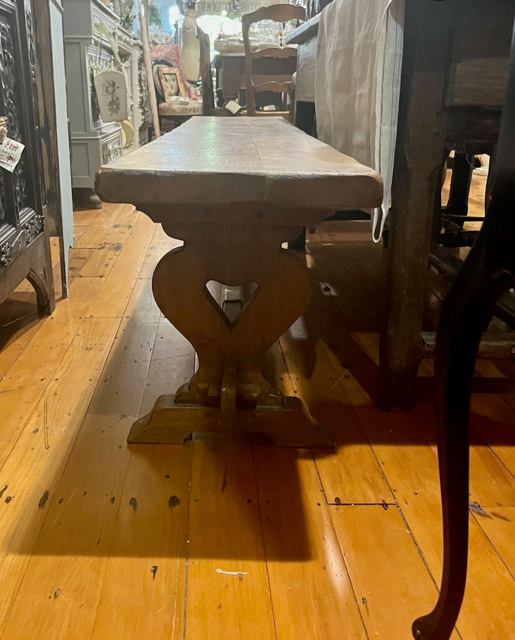 fa4242 Long oak french Bench seat