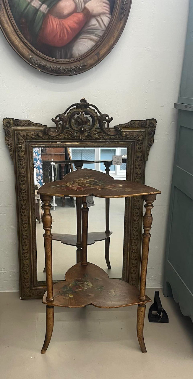 fa4939 Handpainted Antique two tier side table