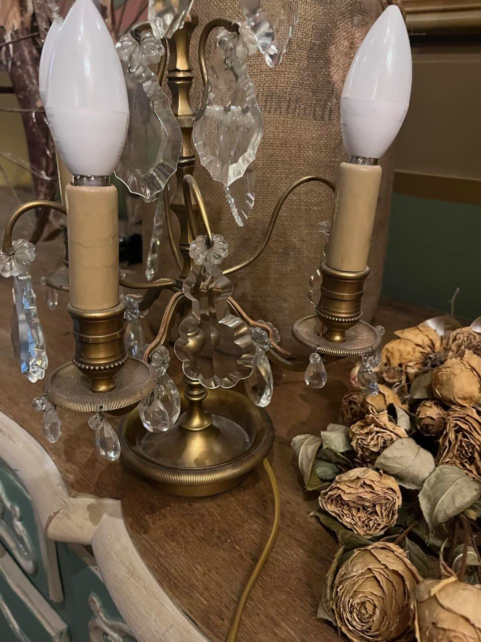 fa4791 Girandole French vintage table lamp