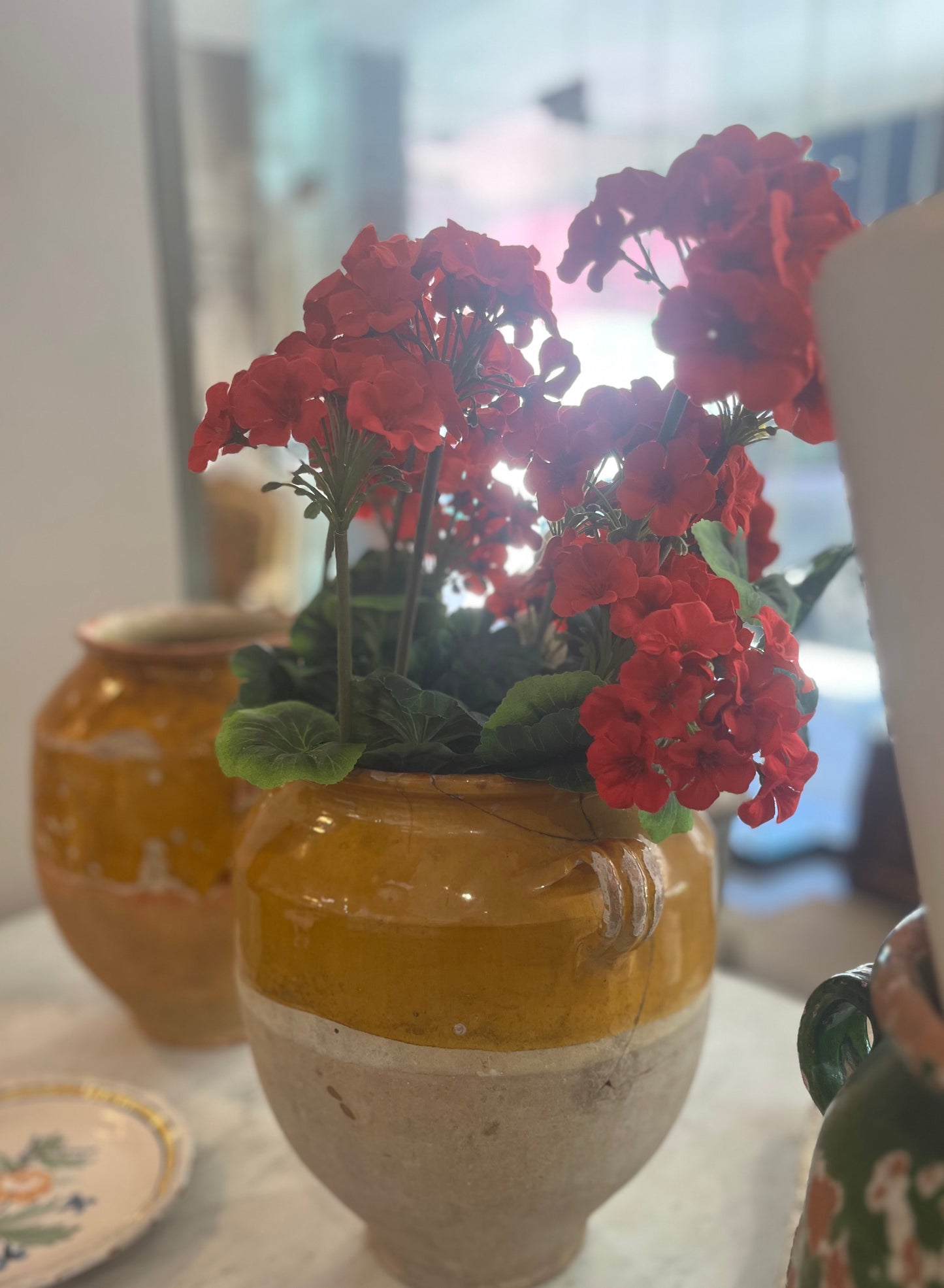 fa818 Large French Antique confit Pot