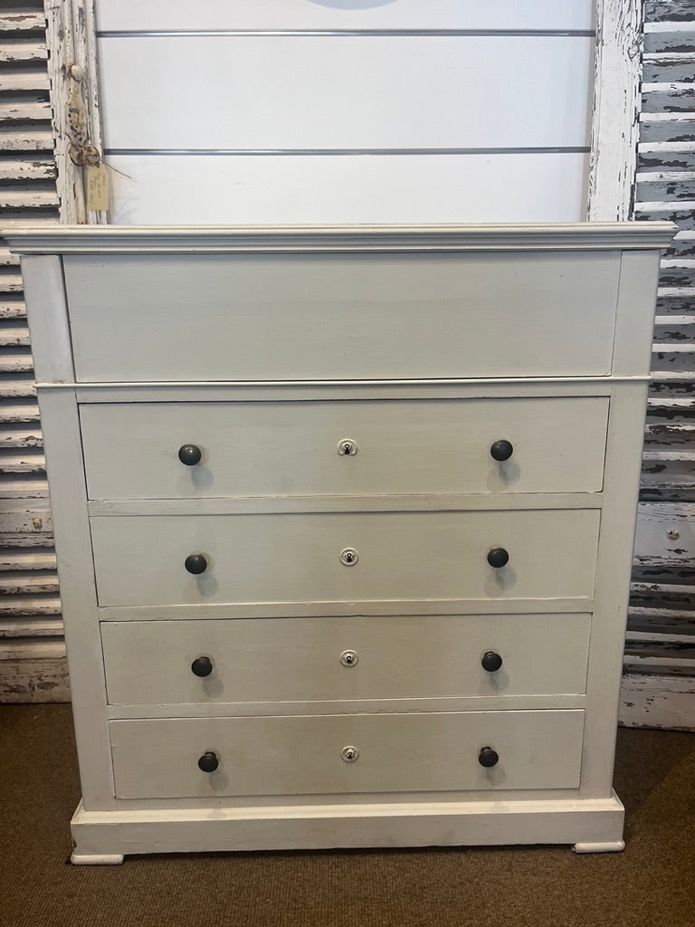 fa4521 Marble topped French antique  Commode with hood