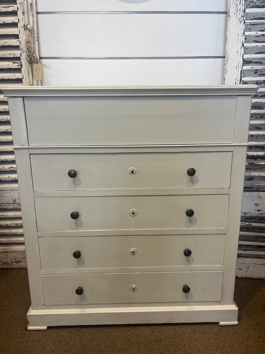 fa4521 Marble topped French antique  Commode with hood