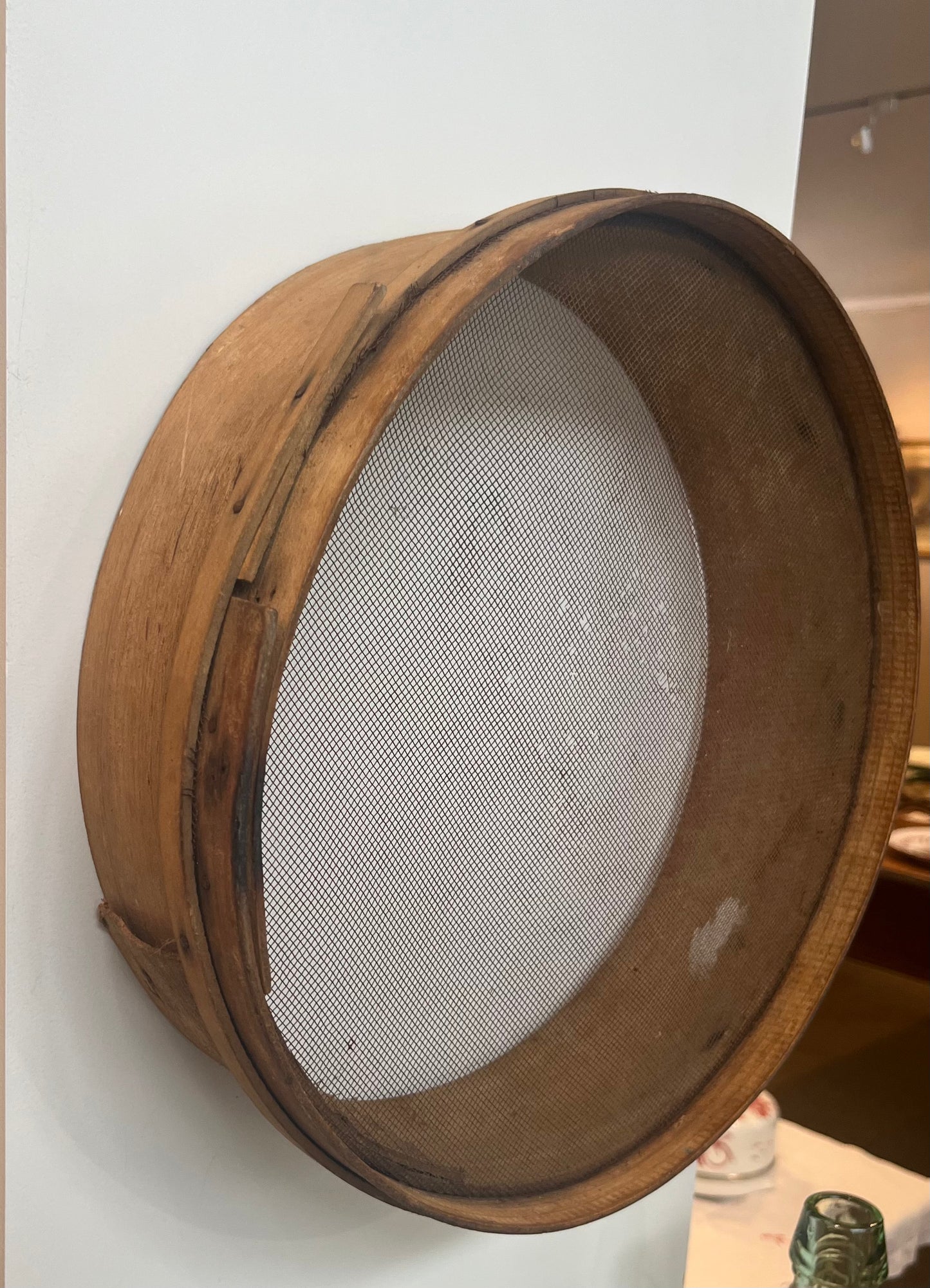 French antique grain sieve