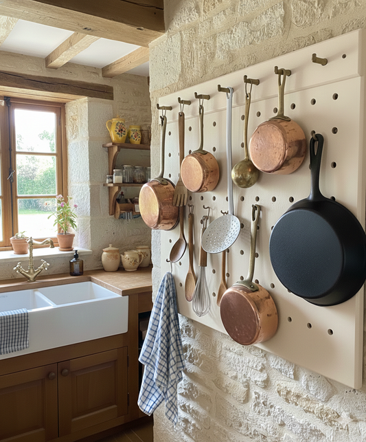 French vintage white enamelled ladle