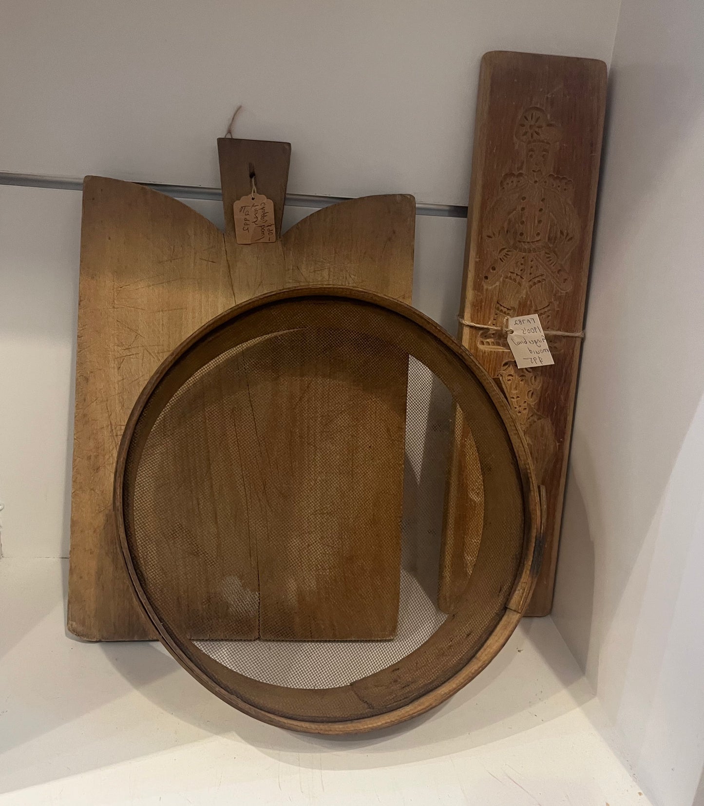 French antique grain sieve