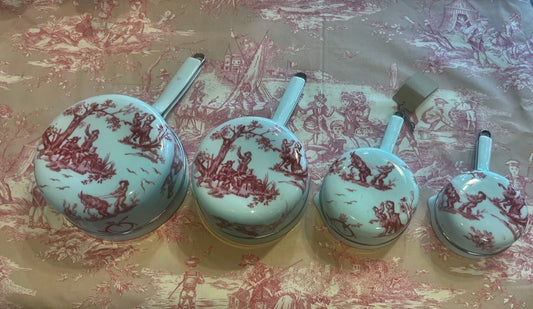 Toile de Jouy Limoge porcelaine  cooking saucepans