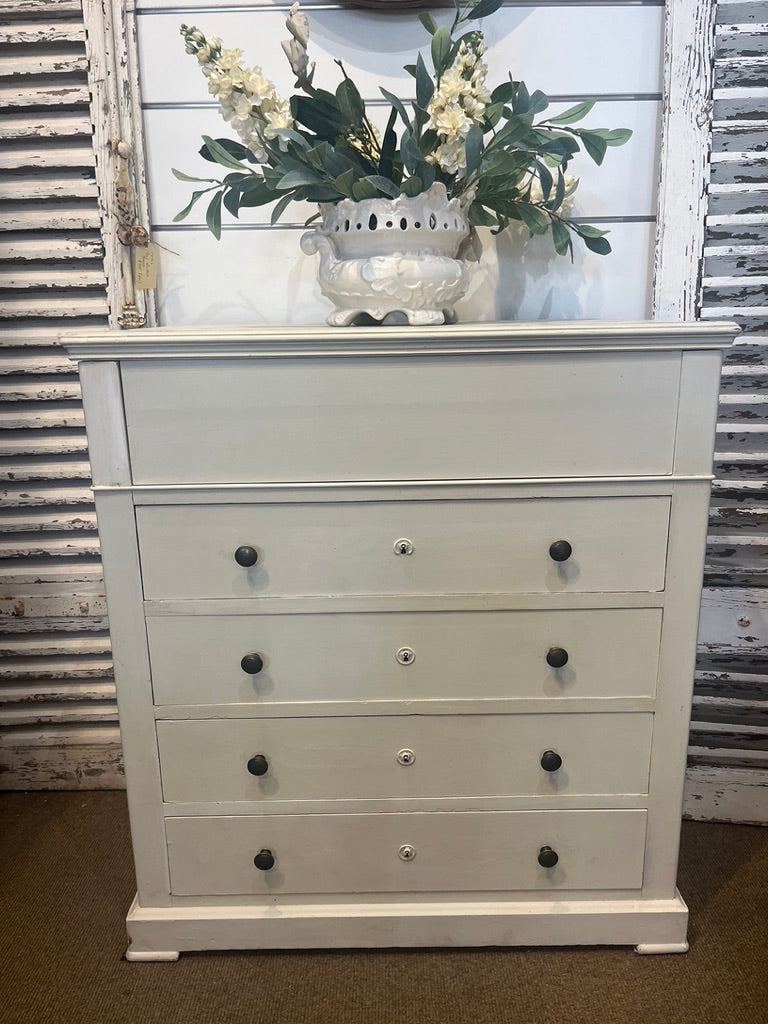 fa4521 Marble topped French antique  Commode with hood