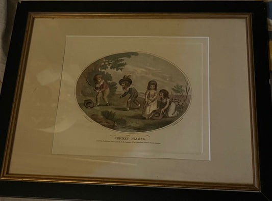 fa623 Framed print of children playing in convent garden