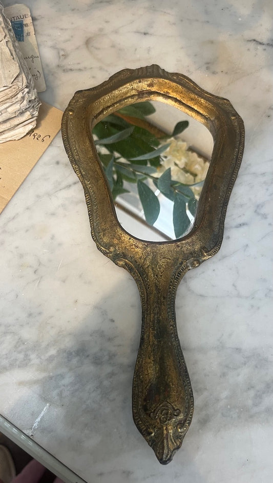 Fa985 Gilded Vintage hand mirror