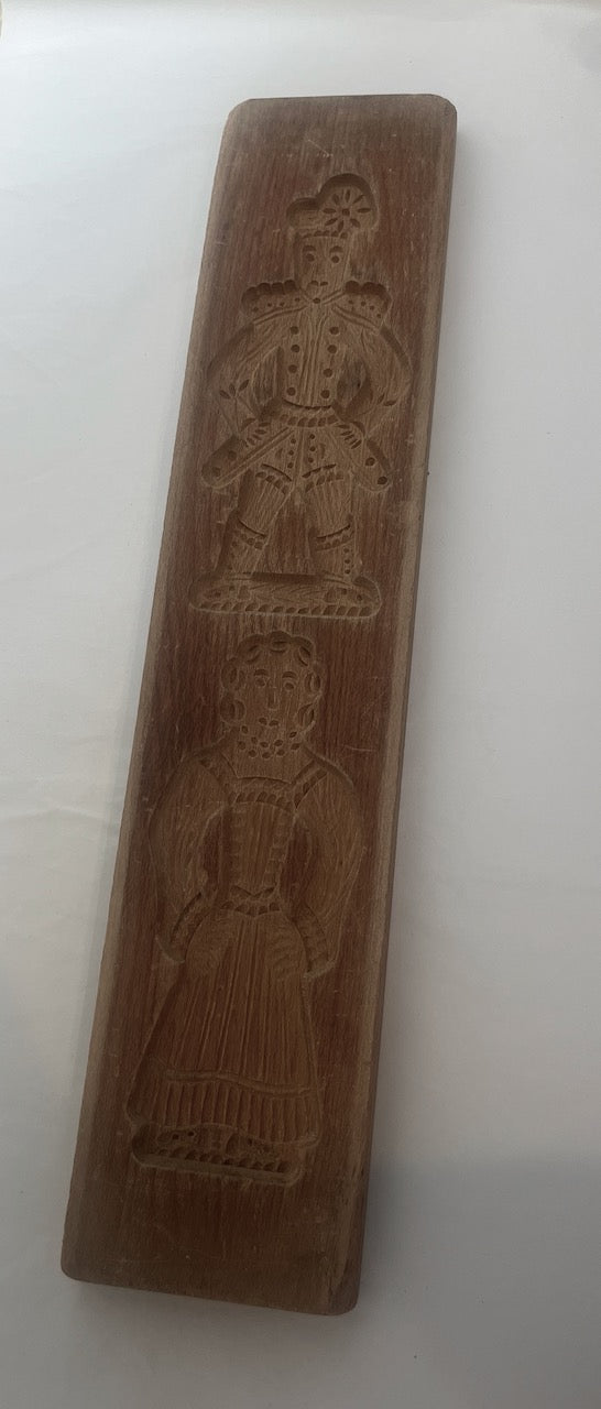 fa782 med wooden vintage gingerbread mould, From Belgium