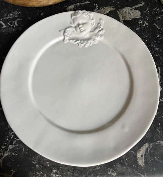 fa615 French Handmade Angel dinner plate