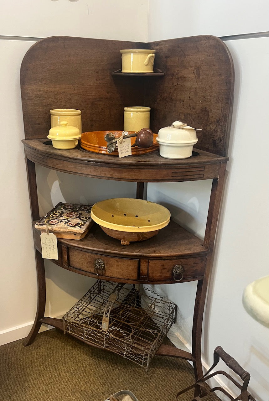 fa950 French antique corner washstand