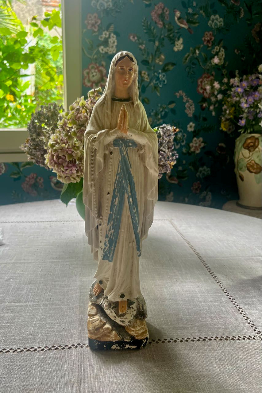 fa797 Plaster french vintage Madonna