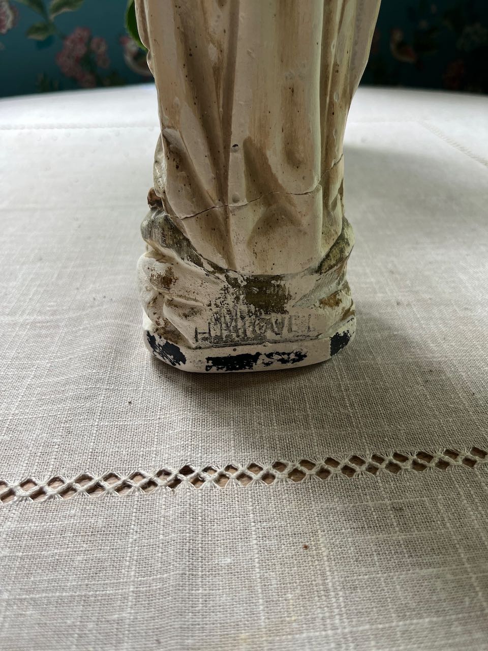 fa797 Plaster french vintage Madonna