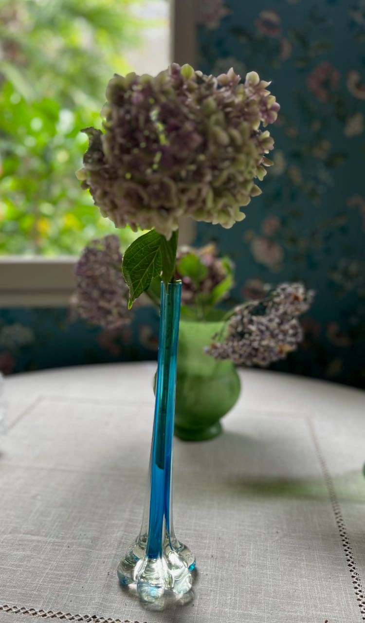 fa816  Tall glass bud vase