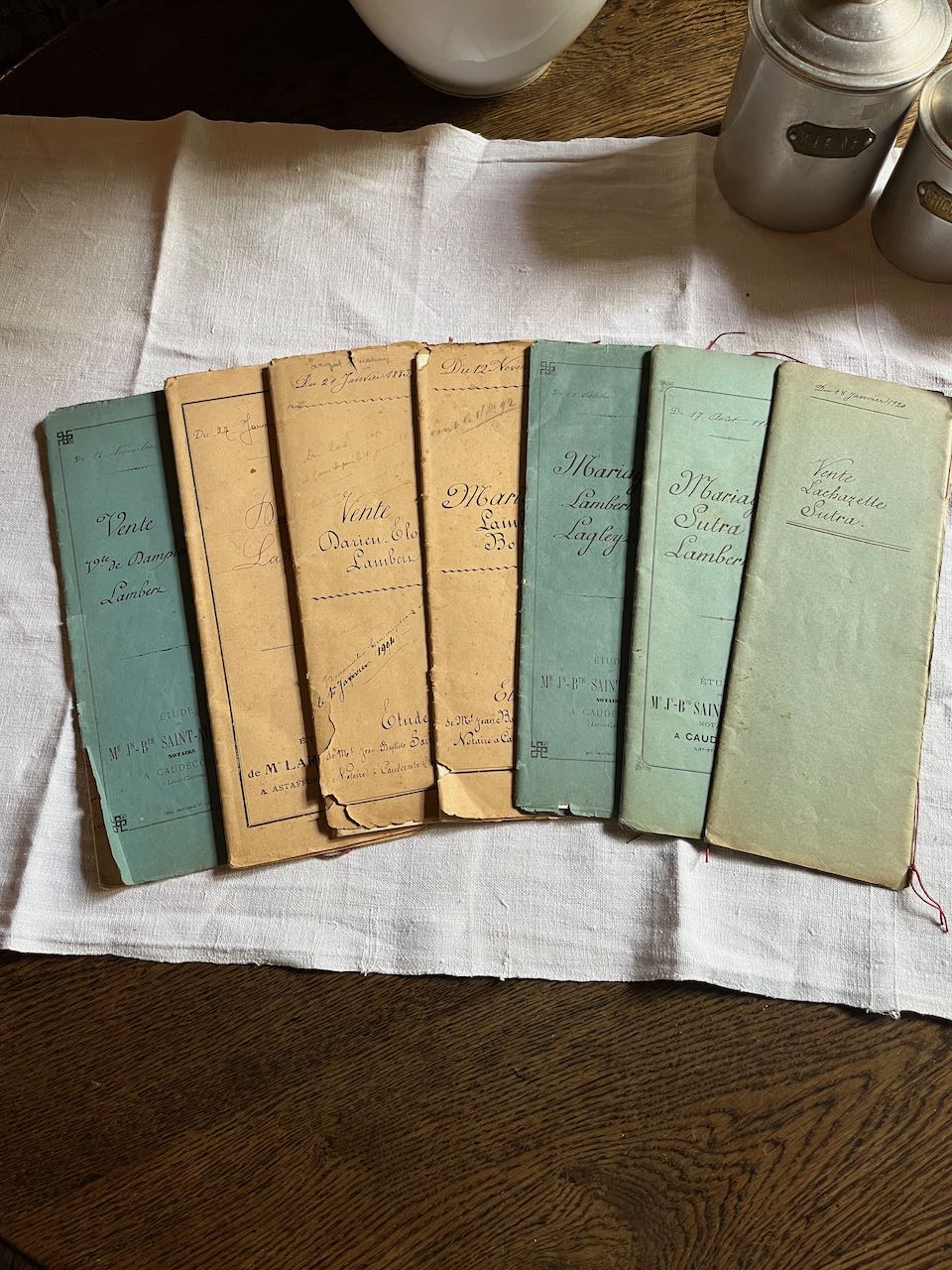fa4645 French paper, marriage, notaire from the 1800's (each journal)