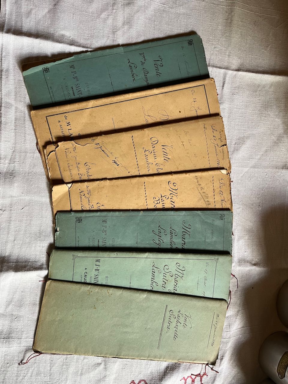 fa4645 French paper, marriage, notaire from the 1800's (each journal)