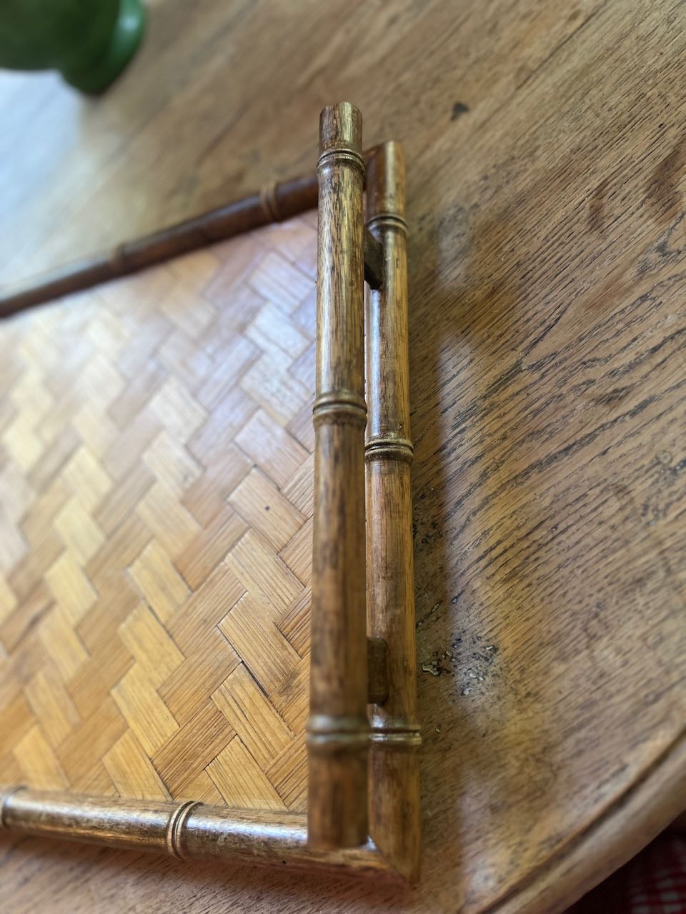 fa826 French Chinoiserie style tray with handles