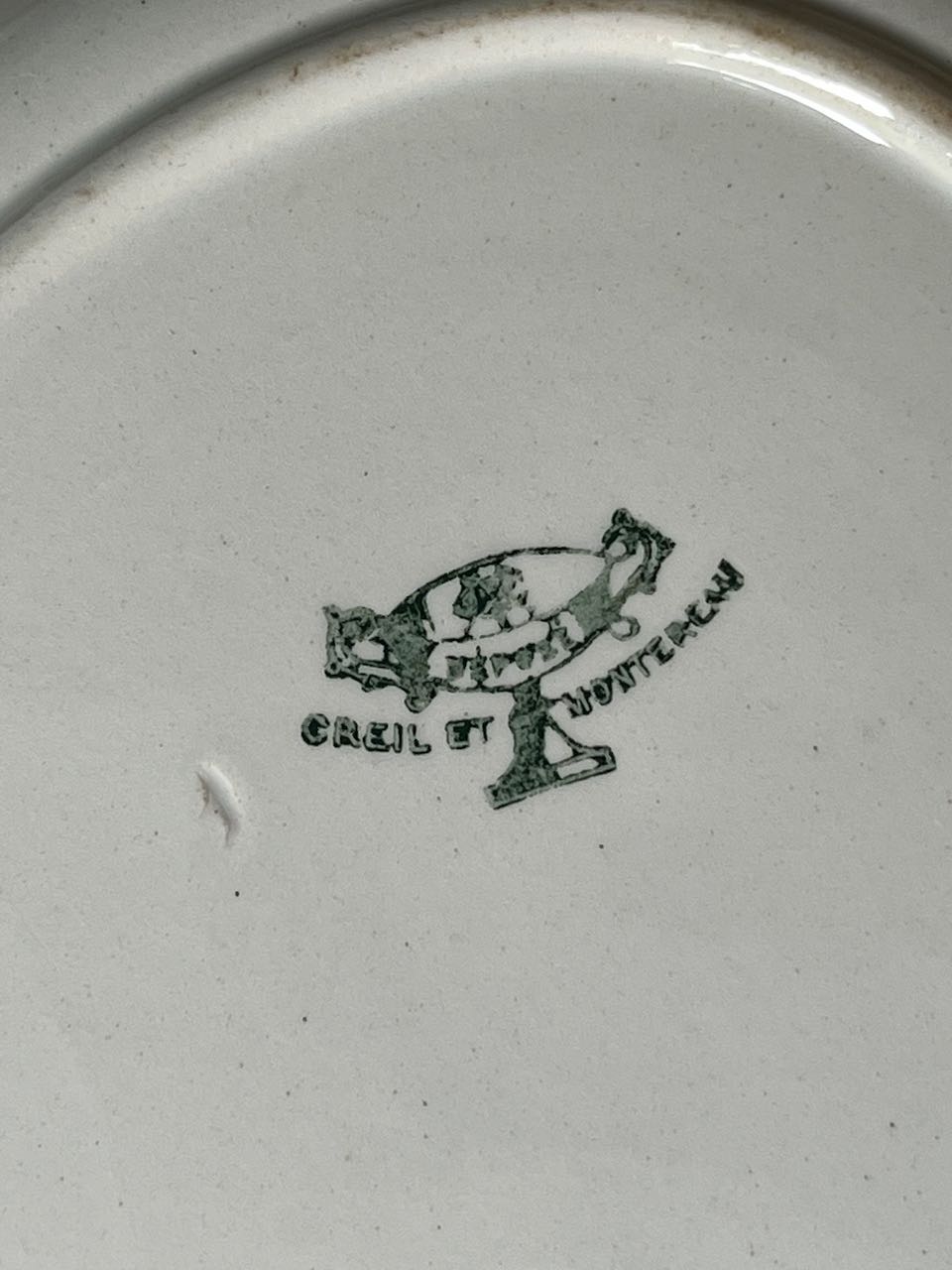 fa4722 Porcelain oval french antique platter