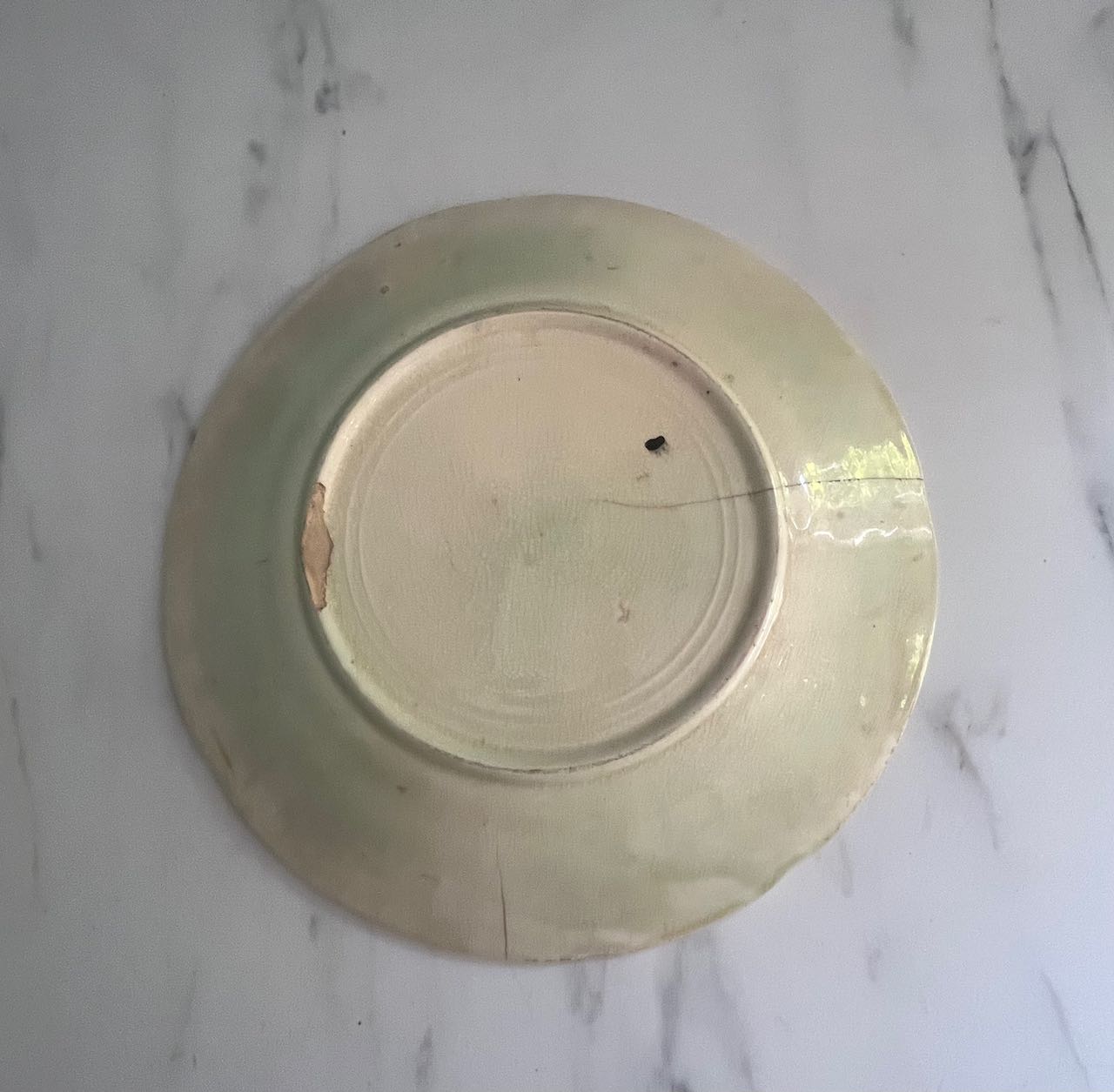 fa872 Jean D'arc French antique majolica plate