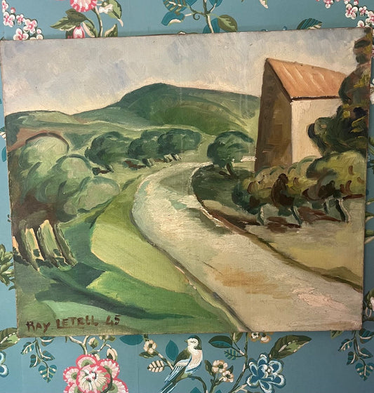 fa867 Painting by French artist 1943 Ray Letell , Bordeaux