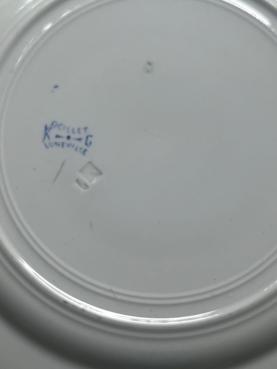 fa907 Blue and white cornflower lunch plates, set 6