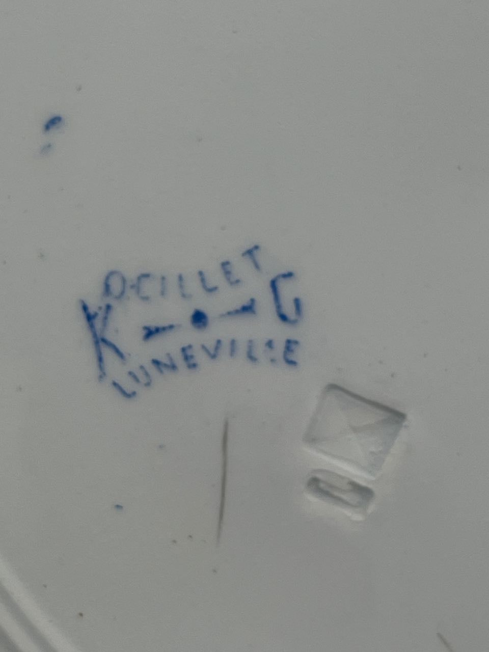 fa907 Blue and white cornflower lunch plates, set 6