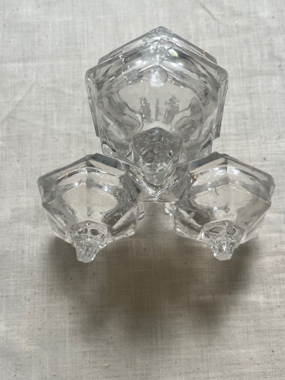 fa894 3 dish salt, pepper and condiment holder, French antique