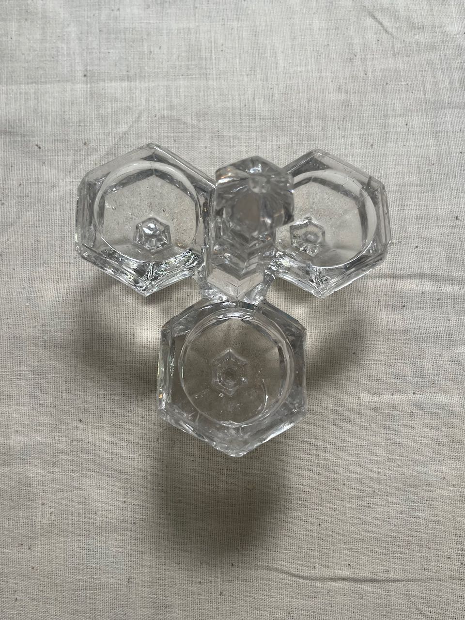 fa894 3 dish salt, pepper and condiment holder, French antique