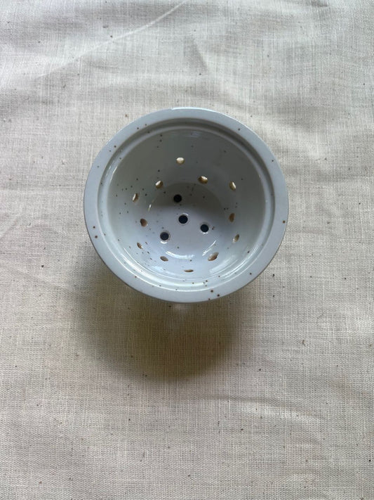 fa923 Small French cheese draining bowl, ceramic