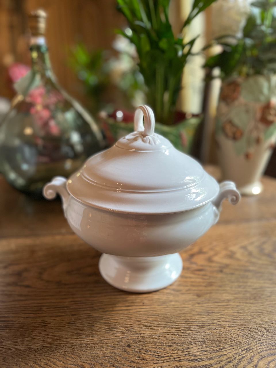fa4744 French antique tureen with lid