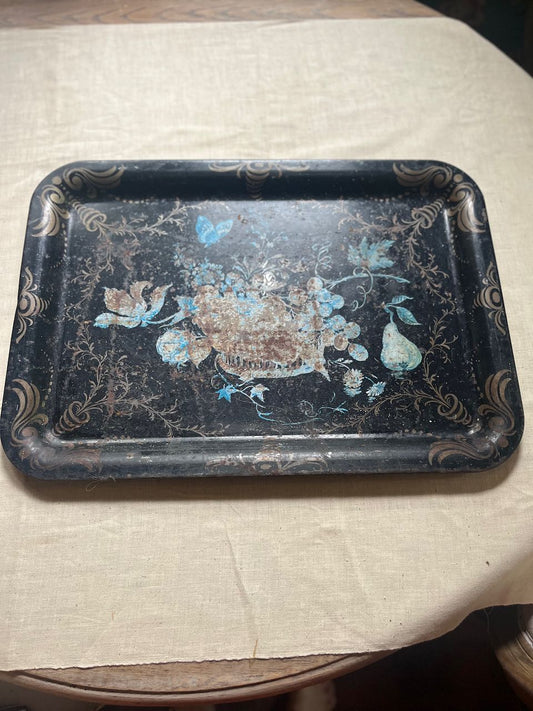 fa909 French metal painted tray