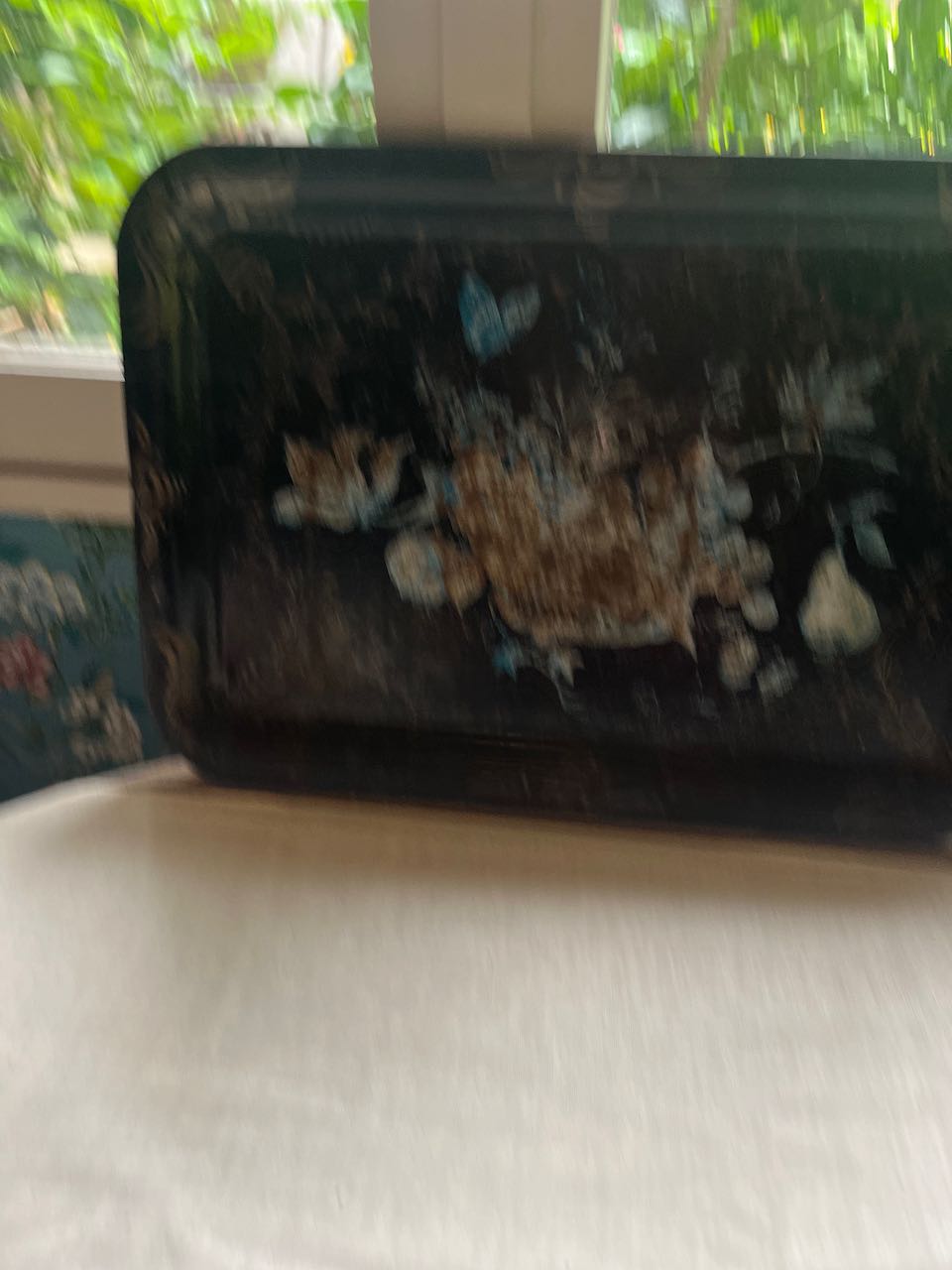 fa909 French metal painted tray