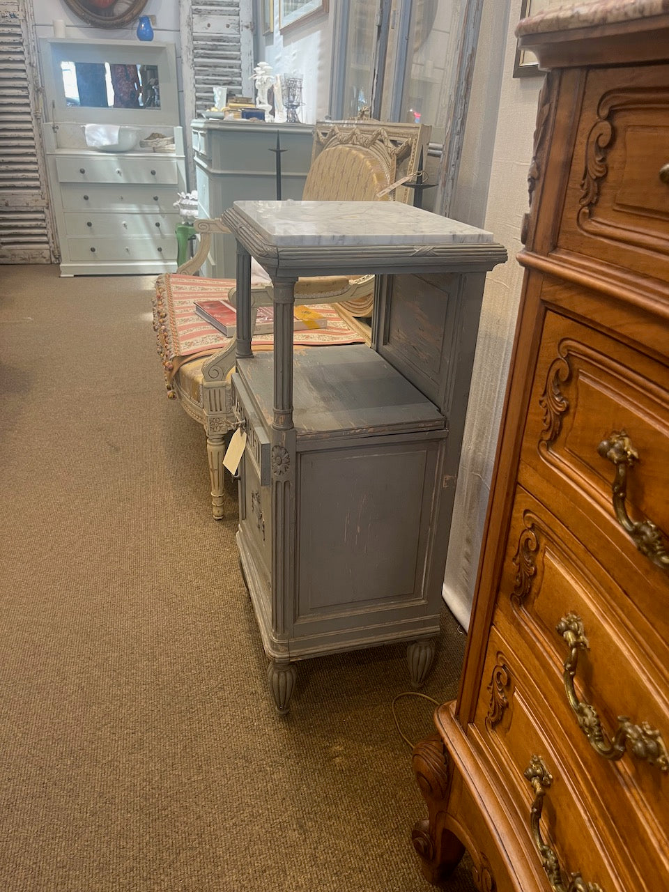 fa567 Antique French Bedside