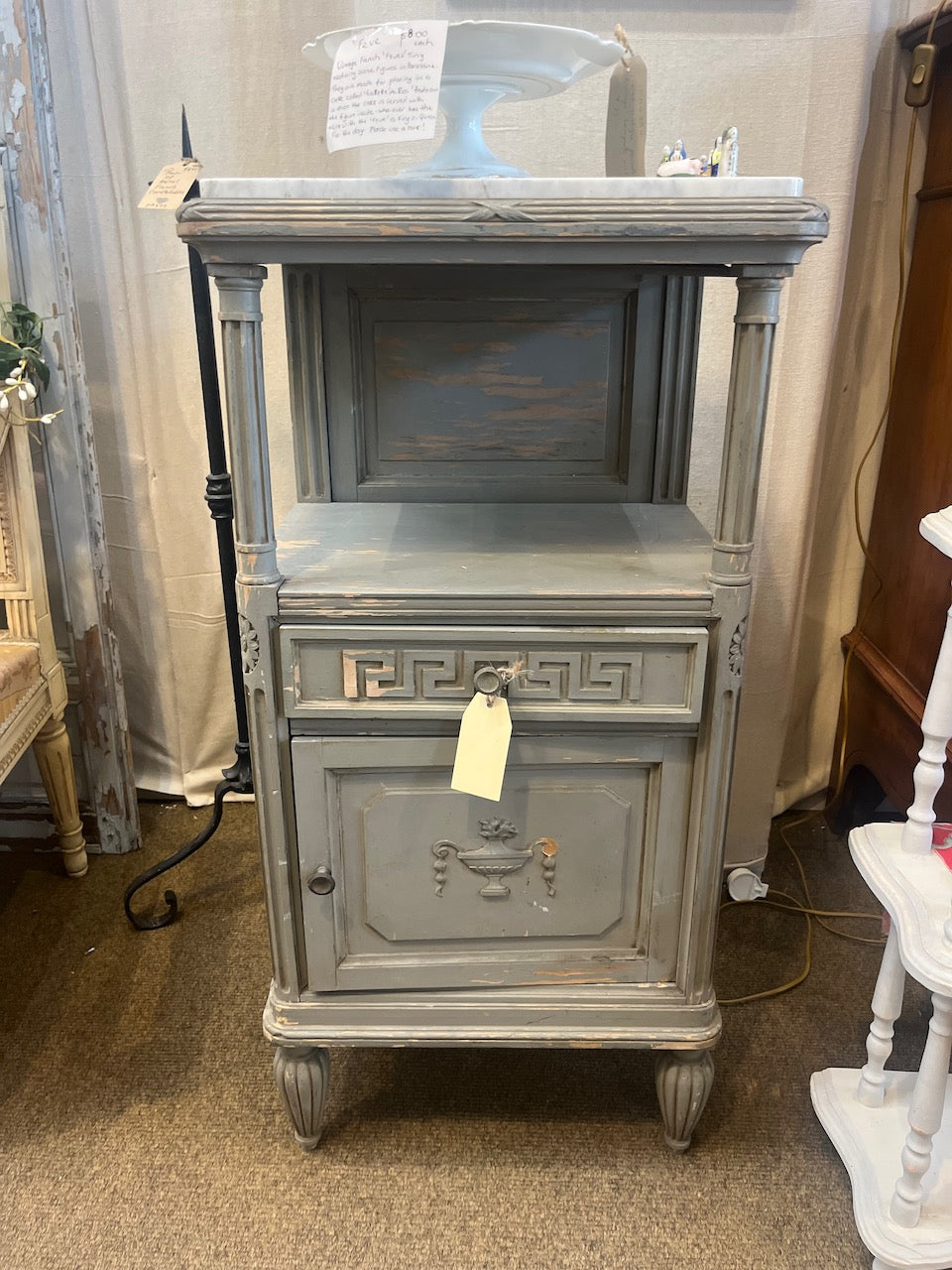 fa567 Antique French Bedside