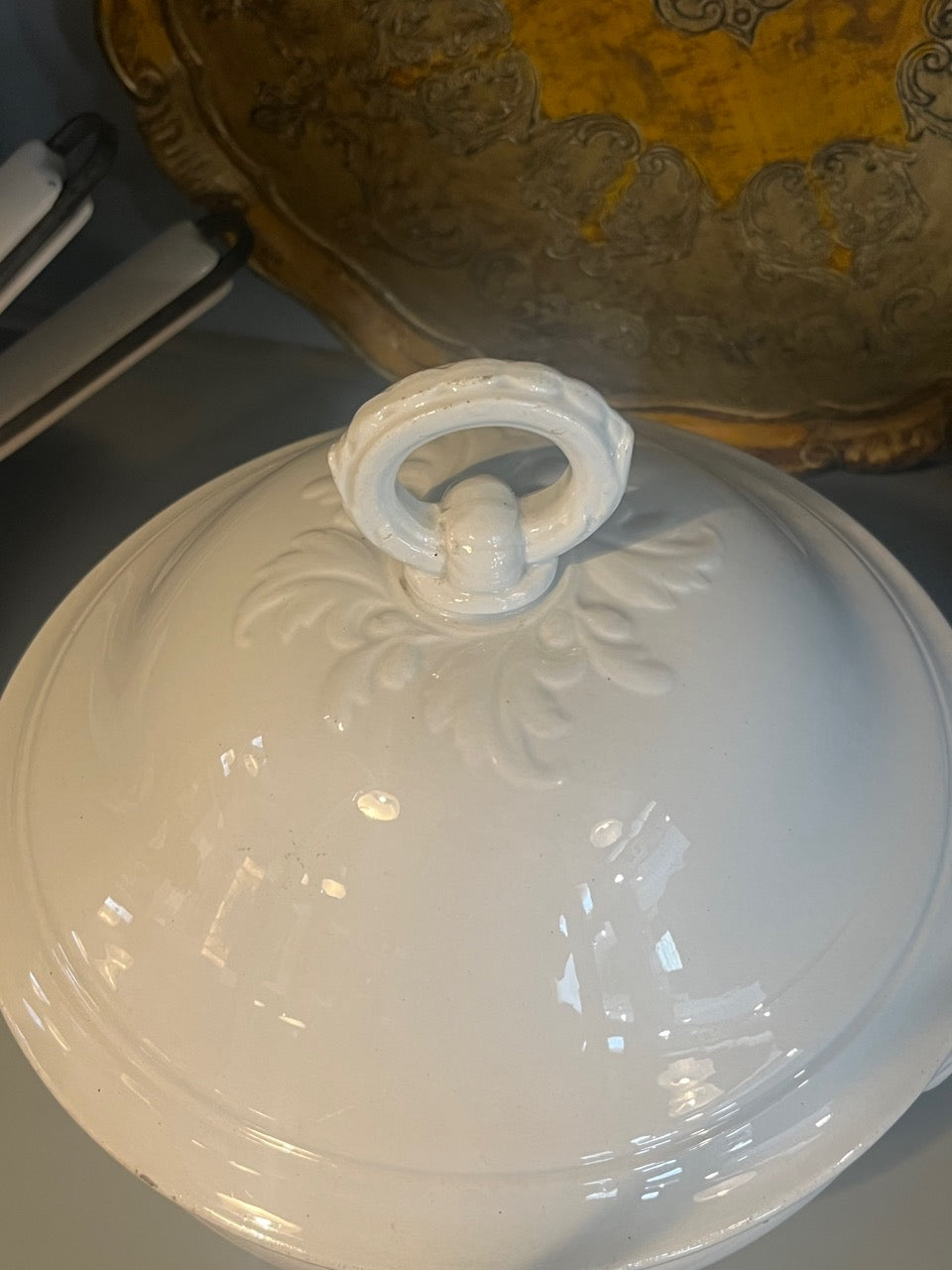 fa986 Large French Antique Tureen