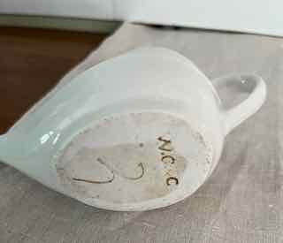 fa4097 French porcelaine vintage jug